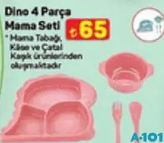 DİNO 4 PARÇA MAMA SETİ DİNO 4 PARÇA MAMA SETİ